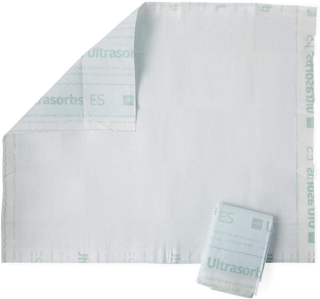 Medline Ultrasorbs Drypads, 30" x 36", 25 Count, Super Absorbent Disposable Bed Pads, Large Incontinence Bed Pads, Chucks Protective Underpads, 10 Times More Absorbent, For Adults, Elderly