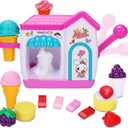 AugToy Bath Toys for Toddlers 3-5 Years, Ice Cream Foam Maker Bath Toys for Kids Ages 4-8, Bubble Pretend Cake Play Set Bathtub Toys Age 3 4 5 Year Old Girls Boys Valentines Birthday Gifts Idea