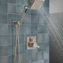 Delta Modern Square Shower System Faucet Set, Brushed Nickel 6.5-inch Shower Head and Handle Set, Valve Trim Kit, Spotshield Stainless T342703-SP (Valve Not Included)