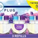 Febreze Plug In Air Freshener, Odor-Fighting Scented Oil Refill, Air Fresheners for Home and Bathroom and Kitchen, Long Lasting for Strong Odors, Twilight Lavender Scent, 0.87oz Refills, 3 Count