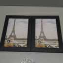 Hongkee 6x9 Picture Frame Set of 2, Made of Real Glass and Rustic Black Wooden Frame - 6 by 9 Photo for Wall or Tabletop Display