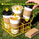 1000 Pack Coffee Cup Sleeves for Hot & Cold Drinks | Extra Thick Disposable Kraft Corrugated Insulated Sleeve for 12-24 oz Cups | Recyclable Cardboard Hand Protection for Cafes, Offices