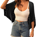 GRACE KARIN Womens Crochet Summer Cardigan Shrug 2025 Lightweight Open Front Hollow-out Batwing Cardigan Sweater Outwear Size L