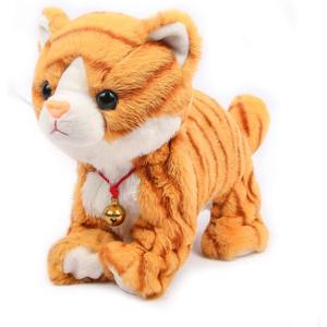 Smalody Interactive Plush Toys, Novelty Sound Control Electronic Cat Electronic Pets Robot Cat Gift for Children (Yellow)