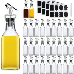 Accguan Oil Dispenser,6oz Leakproof Olive Oil Dispenser,Set with Sticker and Pen,Suitable for Storing Olive Oil, Vinegar and Other Liquids (30 PCS)