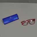 VisionGlobal Blue Light Blocking Glasses for Women, Anti Eyestrain, Computer Reading, TV Glasses, Stylish Square Frame, Anti Glare (Red, No Magnification)