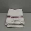 Bistro Restaurant Stripe Cloth Napkins Set of 12 Pack, Commercial Quality 18 x 22 Inches, MJS Linen Dinner Napkins Cloth Washable, Solution Dyed, Never Fade, Soil Release, Black Stripes