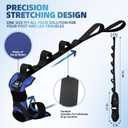 Foot and Calf Stretcher Stretching Strap For Plantar Fasciitis, Heel Spurs, Foot Drop, Achilles Tendonitis & Hamstring. Yoga & Leg Stretch Strap. (Blue)