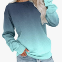 BeadChica Womens Casual Crewneck Sweatshirt Long Sleeve Tops Cute Pullover Loose Fit, Size S