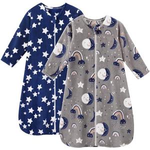 Unnivoll Fleece Baby Sleep Sack 12-18 Months Long Sleeve 2.0 Tog Baby Wearable Blanket with 2-Way Zipper Warm Sleeping Sack for Toddler Infant - Large Blue Grey Pentagram