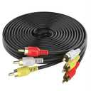 Audio Video Cable,Composite Cord 6 ft RCA to RCA M/Mx3,AV Cable for TV,DVD,VCD