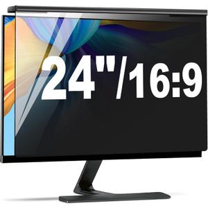 Hanging 24 Inch Computer Privacy Screen Filter, Computer Screen Privacy Cover, Compatible with, 23.8 Inch 16:9 Widescreen Monitors, Protect Eyes from Glare and Blue Light