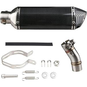WATERWICH Motorcycle Muffler Compatible with Kawasaki Ninja 400 Z400 2018 2019 2020 2021 2022 2023