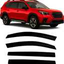 2019-2025 Tape-On Side Window Visor Deflectors for Subaru Ascent Smoke Tinted Rain Guards Premium Onyx Limited 2020 2021 2022 2023