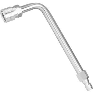 Pressure Washer Gutter Rod, 7 inch 90 Degree Curved Angled Stainless Steel lance, Pressure Washer Gutter Cleaner Attachment with 1/4 Inch Quick Connect