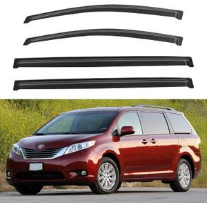 Window Visors Rain Guards Shield for 2011-2020 Toyota Sienna, Out-Channel Window Vent Wind Deflectors Visors Shades for 11-20 Sienna