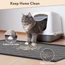 Garoopion Silicone Cat Litter Trapping Mat, Large Waterproof 34" X 22" Cat Litter Box Mat, Easy to Clean, Black