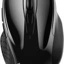 TECKNET Wireless Mouse (2.4G & BT5.0/3.0) Silent 4800 DPI Computer USB A & Bluetooth Mouse 6 Buttons, Wide Compatibility - Black