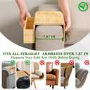 Large Bamboo Couch Arm Tray, 4 in 1 Magnetic Sofa Armrest Tray for Arm-7.87" Wide Living Room to Watch TV, Anti-Slip Couch Cup Holder & TV Trays for for Eating, Dinner or Laptop Tissue Phone (Natural)
