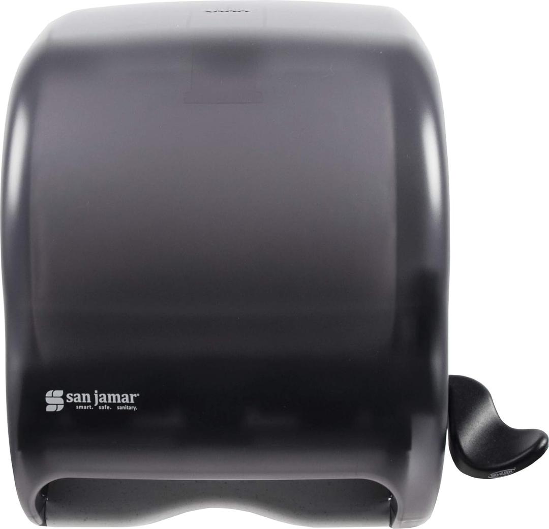 San Jamar Classic Element Paper Towel Dispenser Wall-Mounted Commercial Roll Dispenser, Fits All Core Sizes with Lever for Bathroom, Kitchens, and Restaurants, Plastic, Universal Paper, Black Pearl San Jamar Classic Element Paper Towel Dispenser Wall-Mounted Commercial Roll Dispenser, Fits All Core Sizes with Lever for Bathroom, Kitchens, and Restaurants, Plastic, Universal Paper, Black Pearl