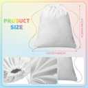 Saintrygo 60 Pcs Tie Dye Drawstring Bags Cotton Sublimation Blank Backpack Bulk Tie Dye Kits Things for Large Groups, 14"x16"