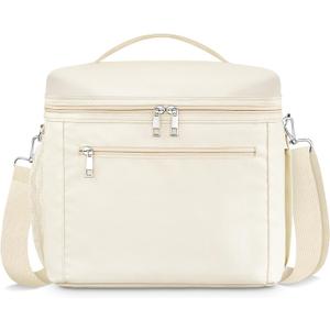 DALINDA Lunch Bag Cooler Bag Lunch Box for Women Men, Insulated Leak-Proof Lunch Bags Lightweight for Picnic,Grocery,Beach,Camping,Travel,Work (Small - 7L, Cream)
