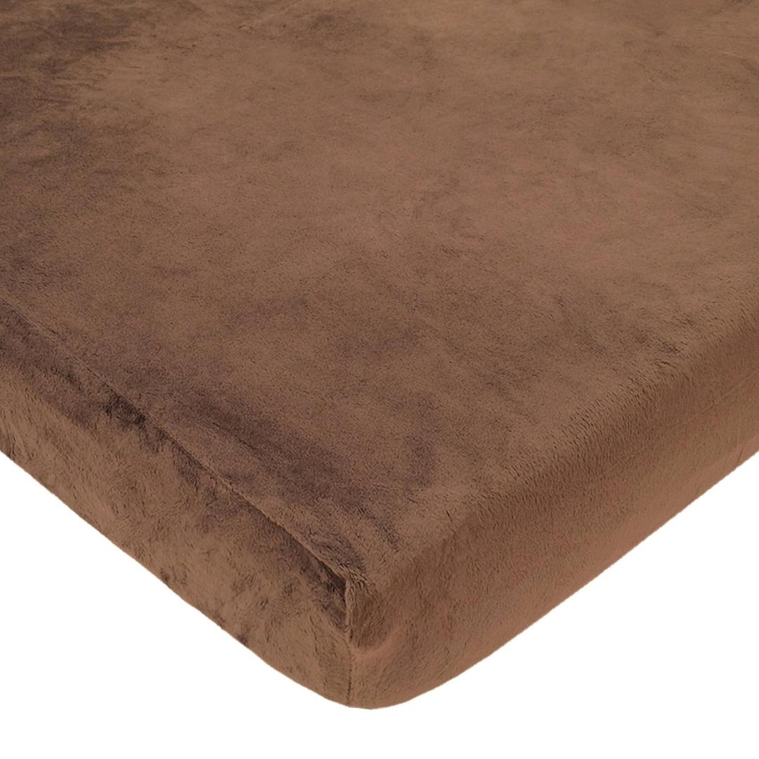 American Baby Company Heavenly Soft Chenille Fitted Mini Crib Sheet 24" x 38", Warm and Cozy Chenille Portable Sheet, Chocolate, for Boys and Girls, Fits Most Pack N Play Mattresses