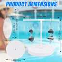 Duck Deterrent for Pool Floating Reflective Bird Scare Device for Outside, Stainless Steel Automatic Wind Spinners to Keep Birds Ducks Away from Your Backyard, Pool, Boat and Garden Roof