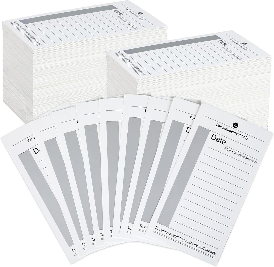 200 Packs 10 Line Sports Strip Cards Super Football Bowl Pool Cards No-Repeat Football Strip Cards Scratch off Betting Cards Football Scratch Cards for Soccer Baseball Volleyball Football Party Favors