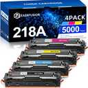 218A Replacement for HP 218A 218X Toner Cartridges 4 Pack for Color LaserJ Pro MFP 3201dw 3301cdw 3301fdw 3301sdw Printer W2180A W2181A W2182A W2183A No Chip