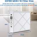 2 Pack X8788 Filter 20x26x5 Furnace Air Filter Replacement, Compatible with Lennox 8788 and Pureair PCO20-28 Air Cleaner, MERV 16 Filter