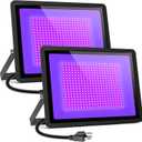 Black Lights Tansir 500W LED Black Lights Flood Light Outdoor with Plug(6ft Cable) for Blacklight Party, Stage Lighting, Aquarium, Body Paint, Fluorescent Poster, Neon Glow in The Dark Night