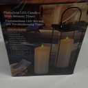 PChero Solar Rechargeable LED Candles with Remote Timer, 10" x 4" Outdoor Waterproof Flameless Pillar Candles with Dusk to Dawn Sensor for Lanterns Porch Patio Decor, 2 Pack