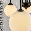CATINER Modern 40" 6-Light Black Sputnik Chandelier with Milk Glass Globe
Sputnik Chandeliers for Dining R