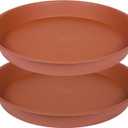2 Pack of 12 inch Plant Saucer, Bird Bath Bowl 12 inch, Plant Tray for Pots, Flower Plant Saucers for Indoors, Plant Trays for Planter 11"/12" (12 inch, Terracotta)