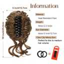 Claw Clip Messy Bun Hair Pieces for Women Messy Wavy Curly Hair Bun Extensions Tousled Updo Bun Hair Clip in Synthetic Hair Bun Ponytail Extension(Medium Golden Brown)