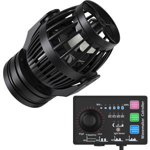 Uniclife Aquarium Wave Maker for 120-300 Gallon Fish Tanks 3400 GPH Adjustable Circulation Pump with Controller and Strong Magnetic Suction Base Submersible Power Head for Fresh and Salty Water