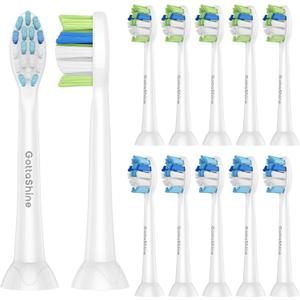 Replacement Toothbrush Heads for Philips Sonicare Plaque Control Toothbrush Heads Compatible with Click-on Electric Toothbrush Handles, 12 Pack White