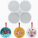 3 x 4-Cavity Silicone Christmas Ornaments Resin Molds with Hole