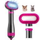 Dog Hair Dryer,2-in-1 Pet Hair Dryer & Brush,300W Pet Grooming Dryer, 360-Degree Circulation Out of The Wind,3-Speed Temperature Adjustment for Small/Medium-Sized Cats and Dogs