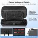Kammkonb Switch 2 Carrying Case for Nintendo Switch 2 (2025) Hard Shell Travel Case with Screen Protector, Silicon Protective Cover - Portable Travel Bag for Switch2 Console and Accessories - Black