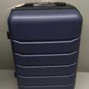 Sweetcrispy Carry on Luggage, Hard Shell ABS Suitcase with Double Spinner Wheels, Lightweight Expandable Rolling Suit Case with TSA Lock, 24 Inch Navy Blue