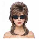 Mullet Wigs for Women,80s Style Mullet Wig, Synthetic Layered Hair, Costume Party Accessory (Light Brown)