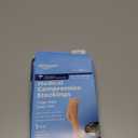 Amazon Basic Care Medical Compression Stockings, 20-30 mmHg Support, Women & Men Thigh Length Hose, Open Toe, Beige, X-Large (Previously NuVein)