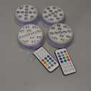 Submersible Led Pool Lights for Above Ground Pools IP68 Waterproof Inground Pond Light Underwater with 4 Magnets, 4 Suction Cups and 16 RGB Dynamic Color, for Father's Day Party Decorations (4pack)