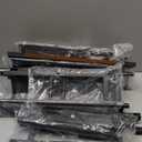 AZERPIAN Slim Rolling Cart 5 Tier Narrow Storage Cart on Wheels with MDF Board Top and Metal Handle for Small Space Kitchen Living Room Home Office Pantry Bathroom Laundry (16.38 x 5.12 x 39.17 inch)