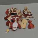 RoseCraft Christmas Decorations, Rustic Wooden Xmas Tabletop Decor, with Snowman Reindeer Xmas Tree Santa Claus Christmas Sign. for Home Farmhouse Indoor Holiday Party Decor - 5PCS.