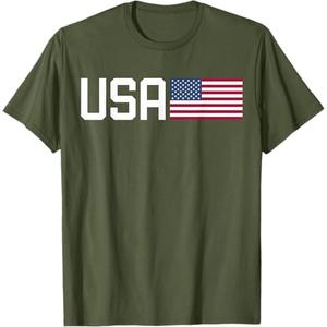 USA T Shirt Women Men Kids Patriotic American Flag July 4th TShirt