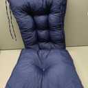 iMounTEK 2 Pieces Chaise Lounge Cushion Recliner Rocking Chair Pad Sofa Mat Rocking Chair Cushion Pad Back Seat Sets with Non-Slip Ties Comfortable Soft Patio for Indoor Outdoor (Medium, Navy Blue)