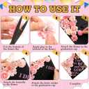 Feifeiya 36 Pcs DIY 2026 Graduation Cap Decorations Accessory Kit Include Faux Flower Heads Graduation Quotes Glitter Stickers 3D Butterfly for Grad Cap Topper DIY Gift(Pink,Inspirational)